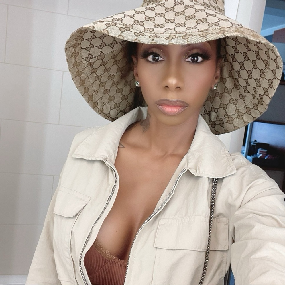 Authentic GUCCI GG Wide Brim Hat